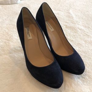 LK Bennett Sledge Heel- Navy Suede